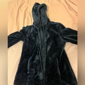 Super fluffy dark blue jacket